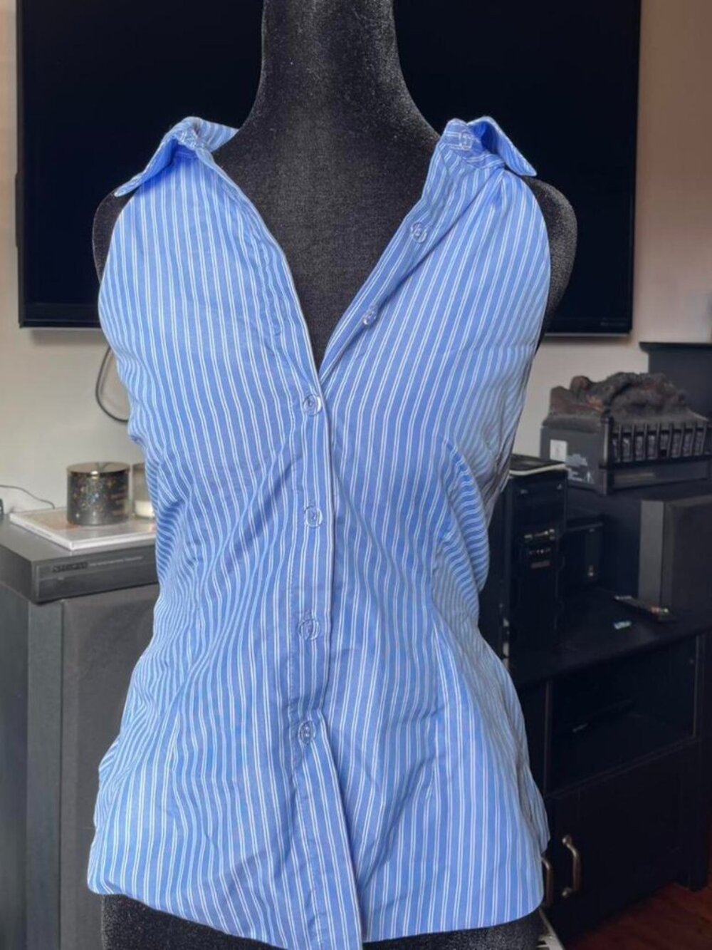 More To Come Women's Blue Crop-top